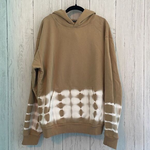 Nwt- Talentless Border Wash Heavyweight Hoodie Men's Size Large In Color Sand. - Picture 4 of 8